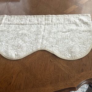 Elegant Ivory Damask Valances set of 2